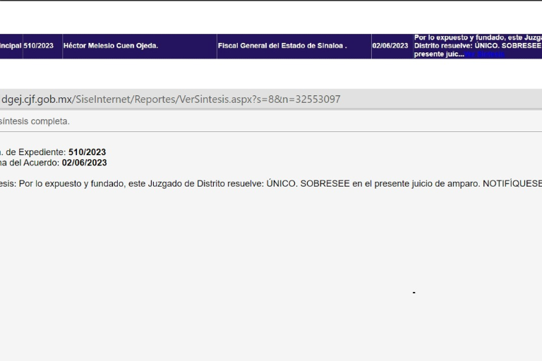 No hay órdenes de aprehensión contra Cuén Ojeda y Juez invalida su amparo