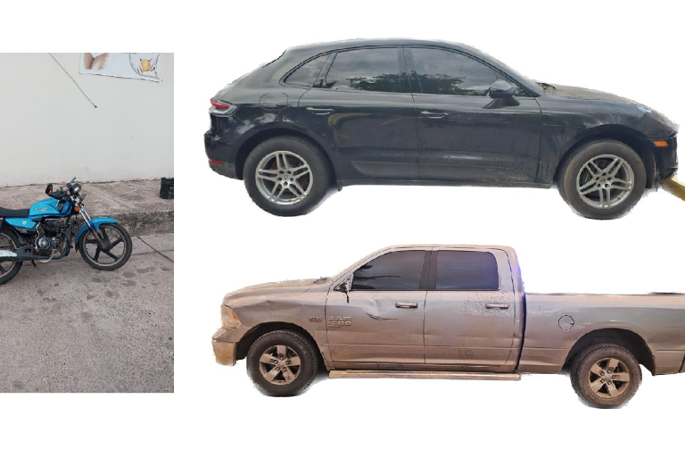 Recuperan tres vehículos robados; dos de ellos de Estados Unidos