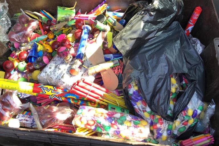 Aseguran alrededor de 22 kilos de pirotecnia en Culiacán y Escuinapa