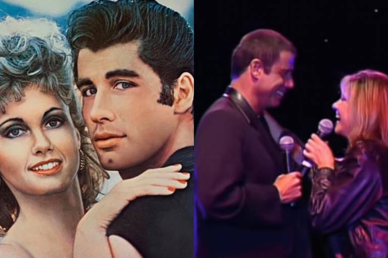John Travolta y Olivia Newton-John recrearon su icónica escena de ‘Vaselina’