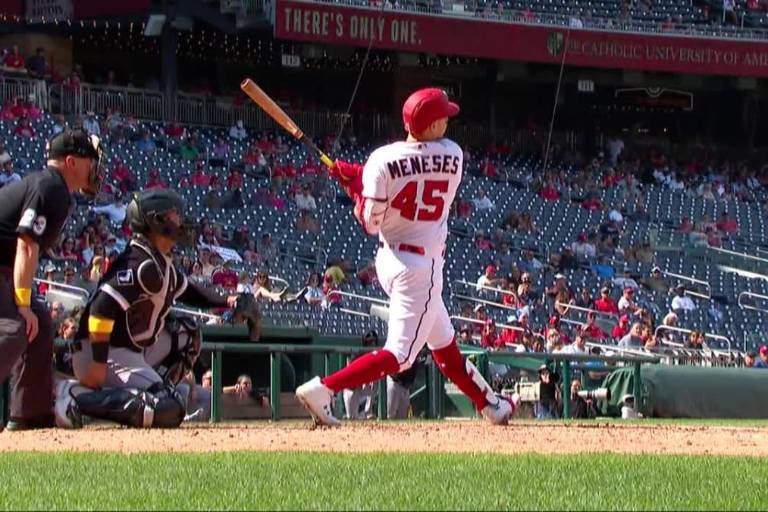 Meneses lidera con jonrón paliza de Nacionales en Chicago