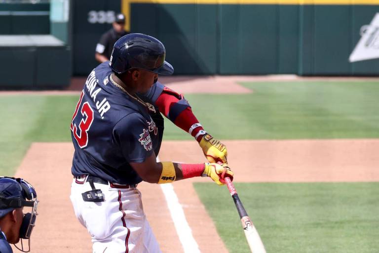 Ronald Acuña Jr. dio su tercer jonrón en cuatro partidos