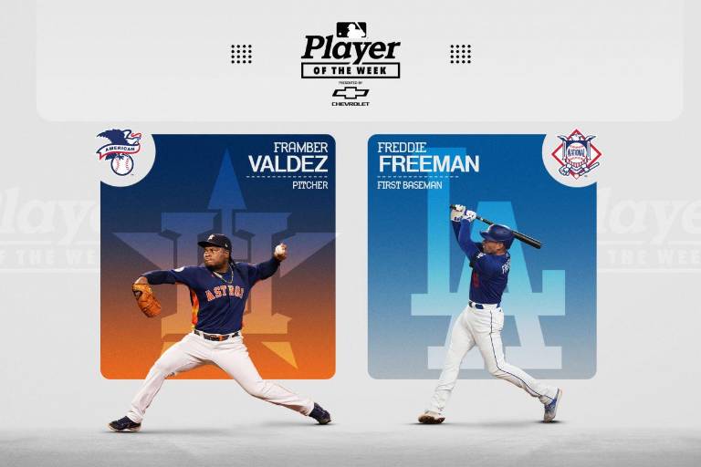 Framber Valdez y Freddie Freeman fueron los Jugadores de la Semana