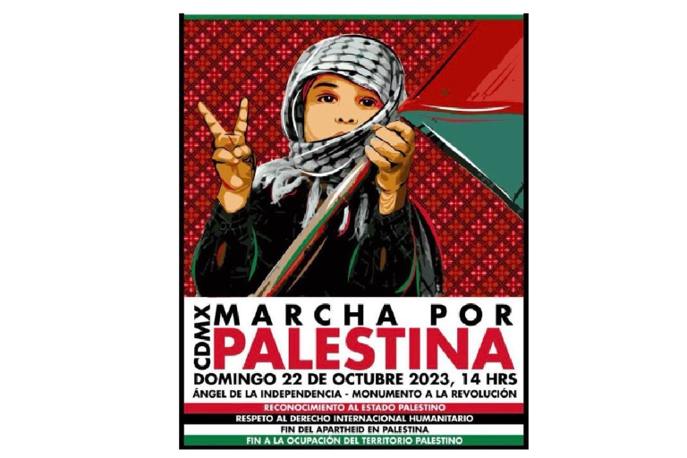 Convocan organizaciones a marcha por Palestina en la CdMx