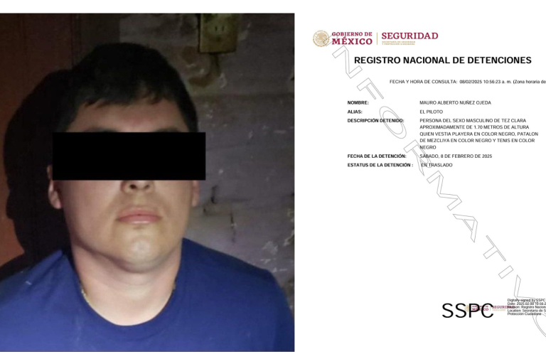 Mauro Alberto, ‘El Piloto’, el detenido la madrugada de este sábado en Jesús María, Culiacán