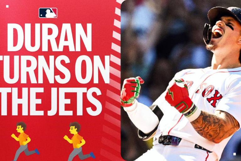 Electrizante jonrón dentro del terreno de Durán saca a Boston del bache