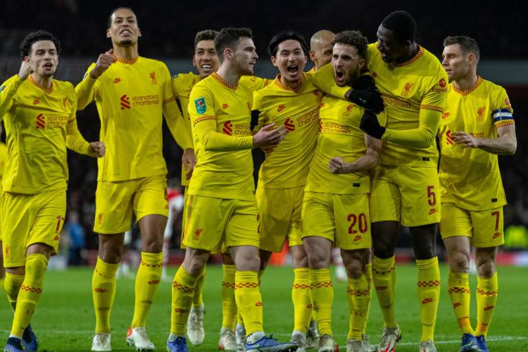 Diogo Jota destroza al Arsenal y Liverpool se mete a la final de la Copa de la Liga