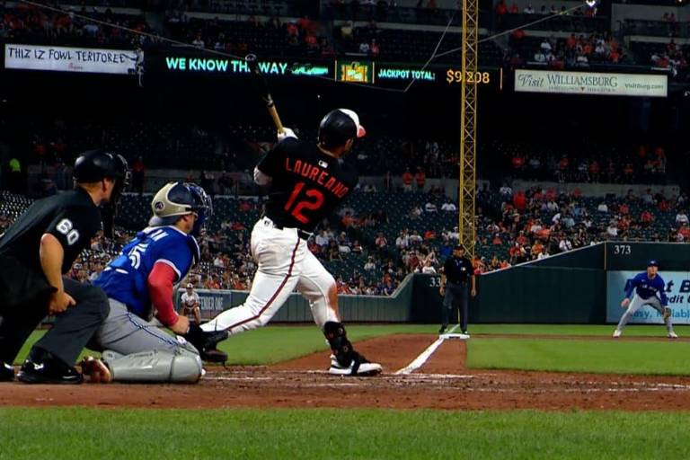 Laureano lidera paliza de Orioles contra Azulejos