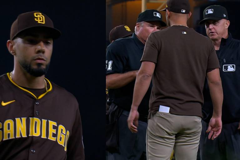 Suárez suspendido y multado por incidente en Los Ángeles; ambos mánagers también