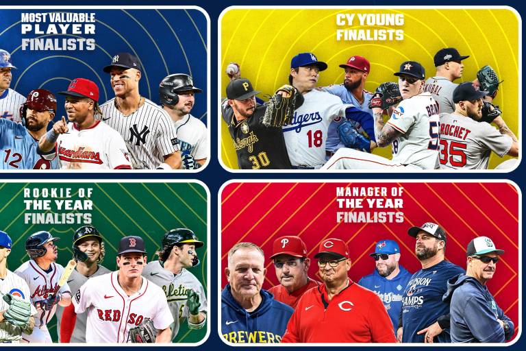 Dan a conocer a finalistas para los premios individuales de la temporada 2025 de las Mayores