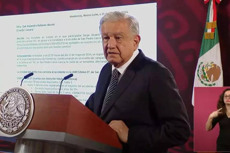 AMLO asegura que MC no tiene la culpa del desplome de escenario que dejó 9 personas muertas