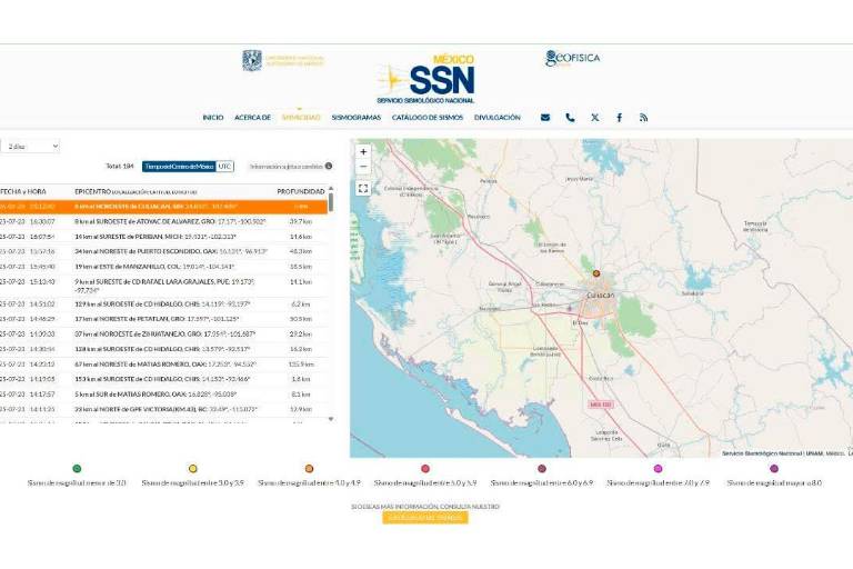 En 2008 se registró en Sinaloa un sismo similar al del miércoles en la noche