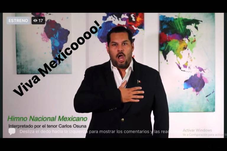 Desde Austria para el mundo, el tenor mazatleco Carlos Osuna se suma a las Fiestas Patrias entonando el Himno Nacional Mexicano