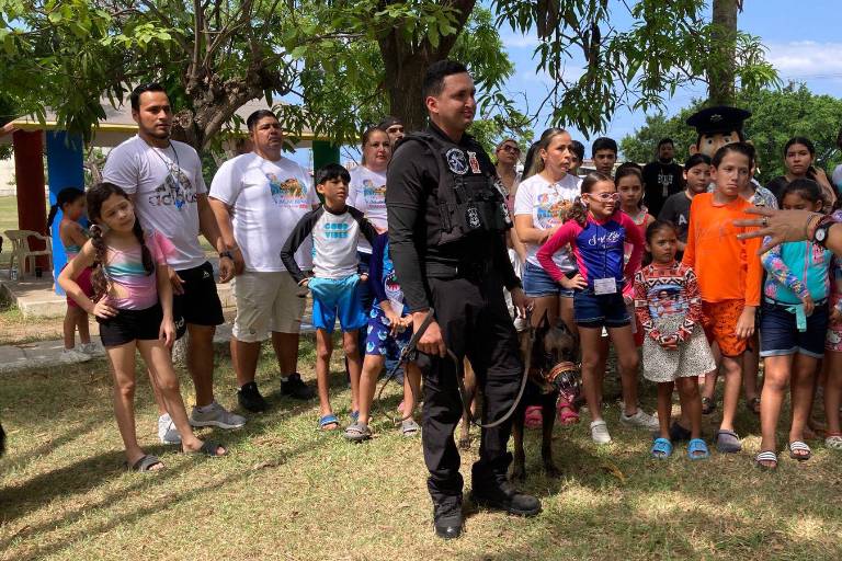 Elementos de la unidad K9 muestra su labor y convive con niñas y niños del Programa Vacacional 2025 del SNTSS
