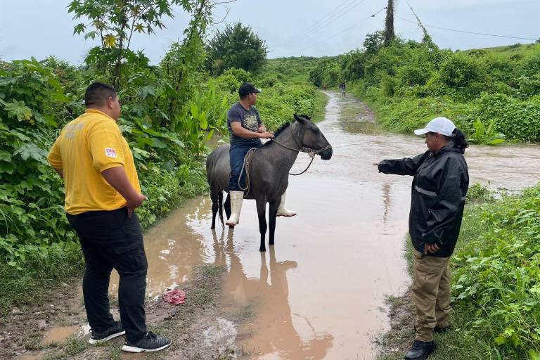 Lluvias elevan cauce de arroyos en Escuinapa; Protección Civil descarta riesgo de inundación