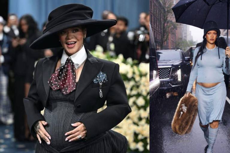 Revela Rihanna su tercer embarazo en la Met Gala