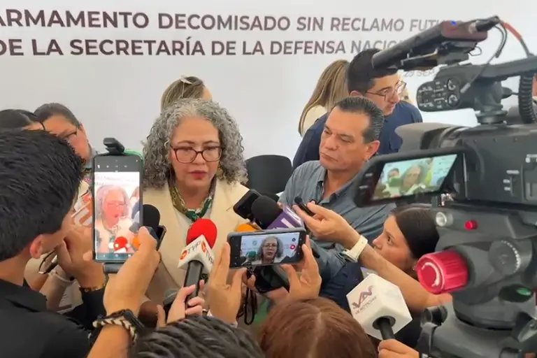 La Gobernadora Graciela Domínguez Nava habla del feminicidio registrado en Los Mochis.