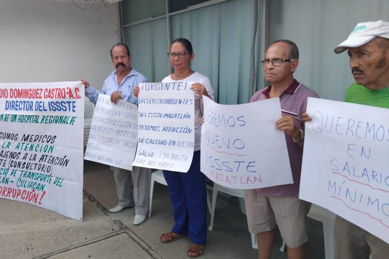 Exigen derechohabientes del ISSSTE un hospital de tercer nivel y abasto de medicamento en Mazatlán