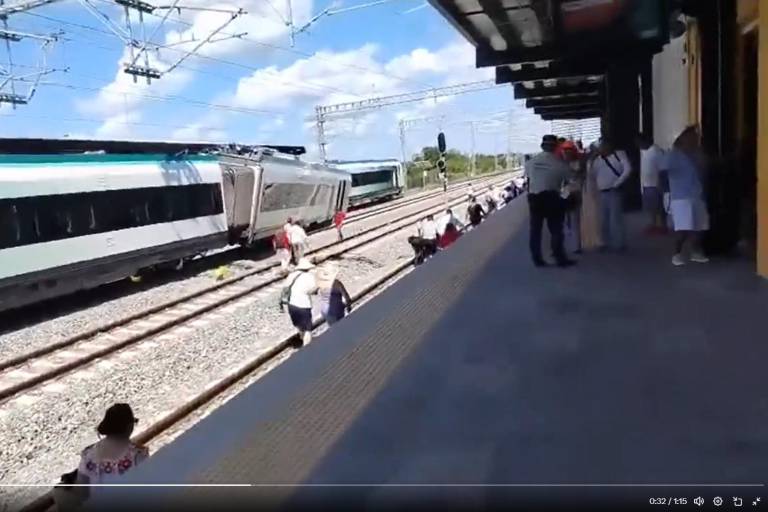 Accidente del Tren Maya en estación Izamal, en Yucatán, fue ‘percance de vía’, dice empresa; no hay heridos