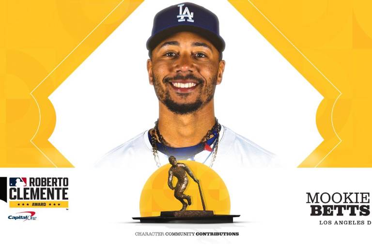 Mookie Betts, nombrado ganador del Premio Roberto Clemente