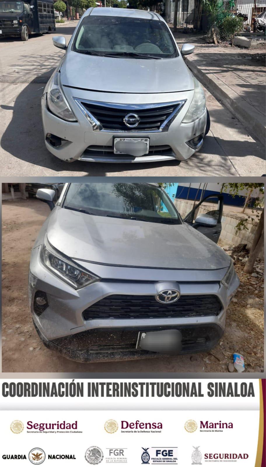 $!Aseguran 8 vehículos con reporte de robo entre Culiacán y Navolato