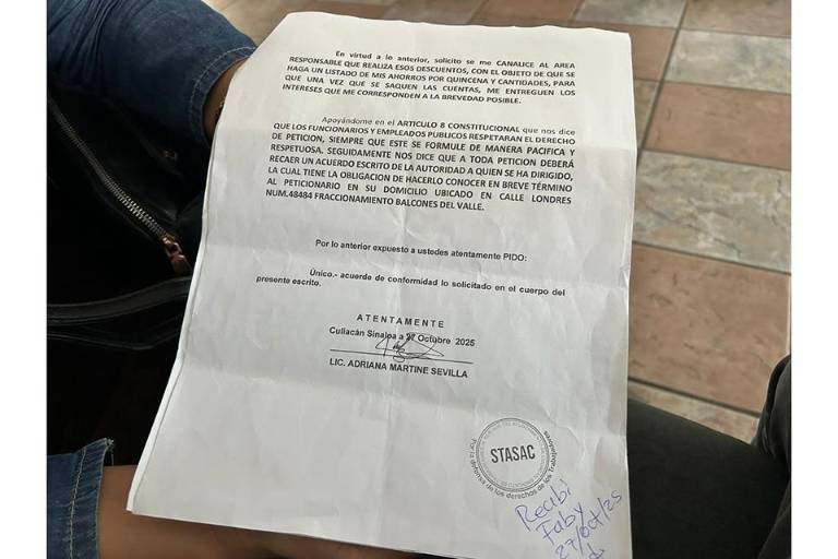 Jubilada acusa al STASAC de retenerle intereses de ahorro y condicionarle la entrega