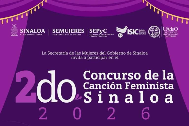 Convocatoria para la segunda edición del concurso de la Canción Feminista en Sinaloa.