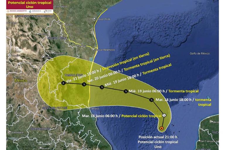 Prevén para este martes primer ciclón de la temporada en el Golfo de México