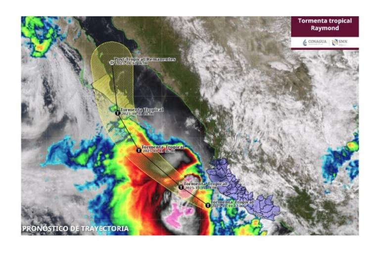Tormenta Raymond avanza paralelo a las costas mexicanas y dejará lluvias en Sinaloa