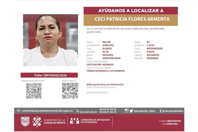 Hallan con vida a la activista Ceci Flores; la llevan a hospital para valoración médica