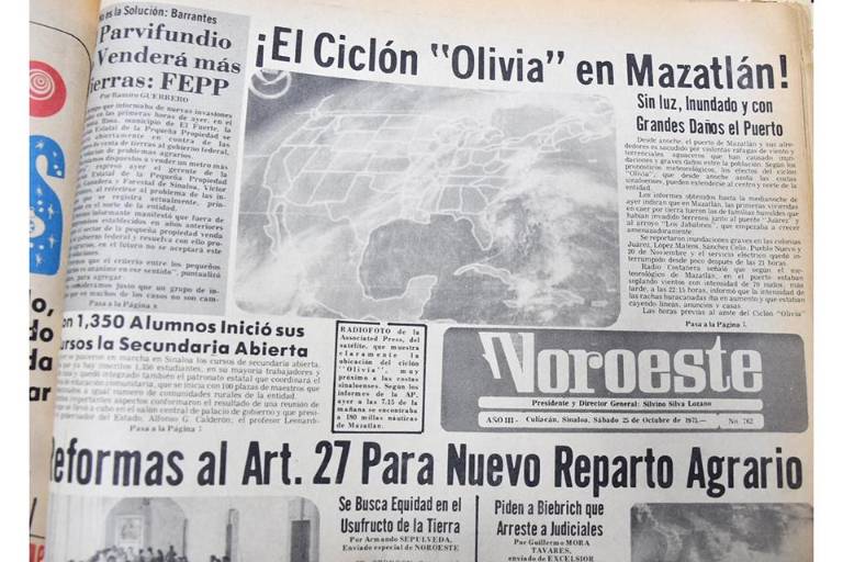 A 50 años, huracán Olivia dejó una gran herida a Mazatlán