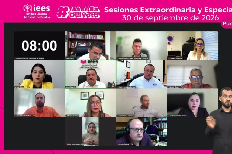 Sesión extraordinaria del IEES para iniciar la capacitación rumbo a las elecciones de 2027 en Sinaloa.