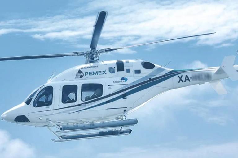 Reportan caída de helicóptero con personal de Pemex en Campeche