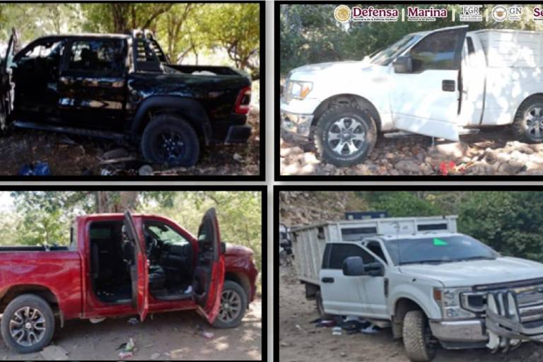 Encuentran arsenal y vehículos abandonados en sierra de Culiacán