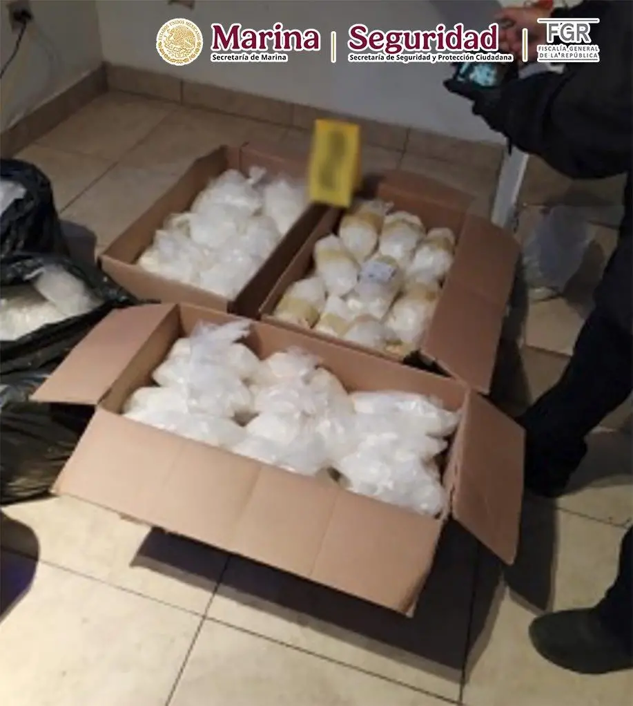 $!Autoridades federales aseguran 150 kilos de metanfetamina en Baja California