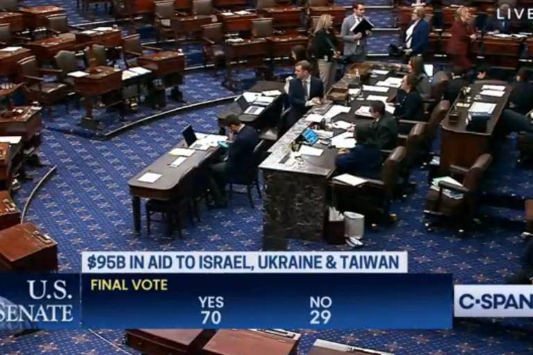 Senado de EU aprueba proyecto de ley de 95 mil millones de dólares para ayuda a Ucrania e Israel