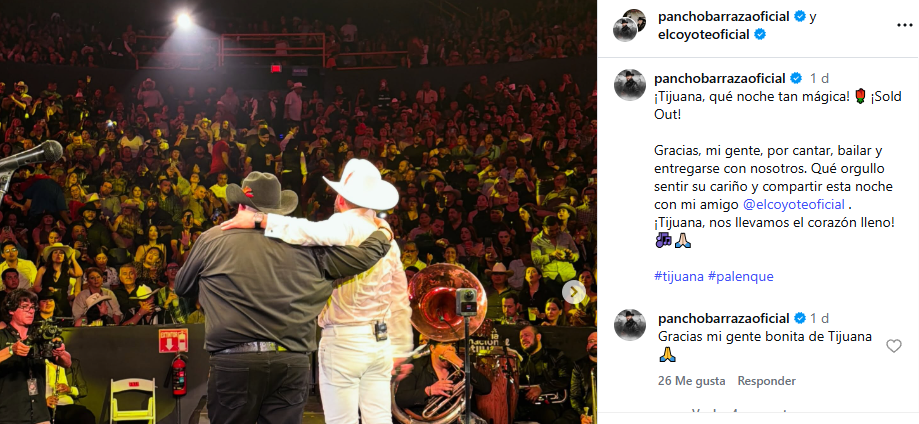 $!Pancho Barraza celebró junto a sus seguidores el lleno total registrado en Tijuana.