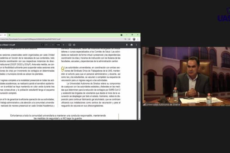 ¿Quiénes volverán a las aulas en la UAS? La universidad define a quién darán clases presenciales y quién en línea