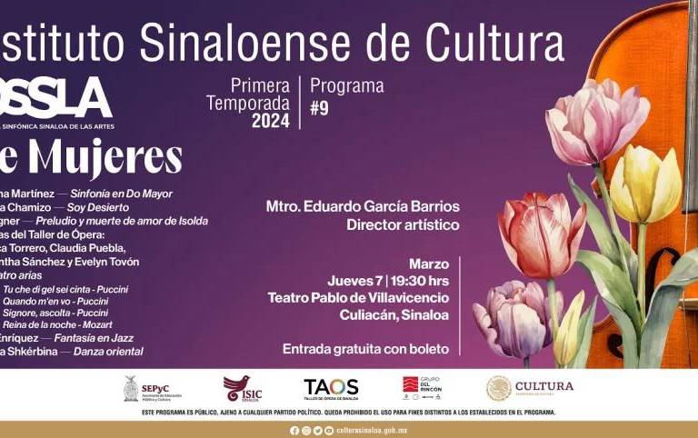 Celebrará la OSSLA el Día de la Mujer, en concierto del jueves