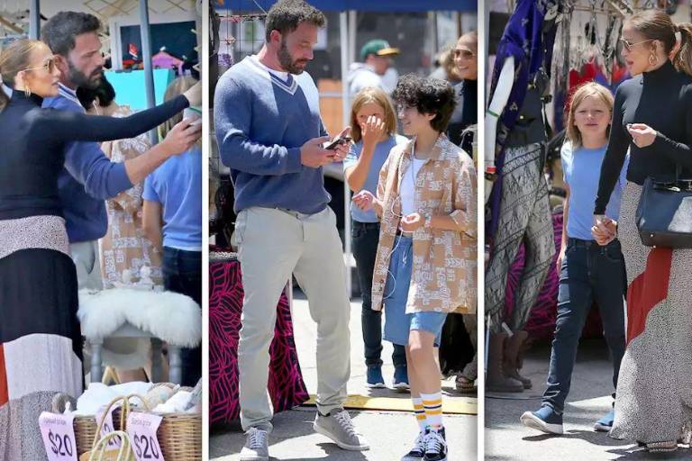 Compran JLo y Ben Affleck ‘gangas’ en un mercado de pulgas