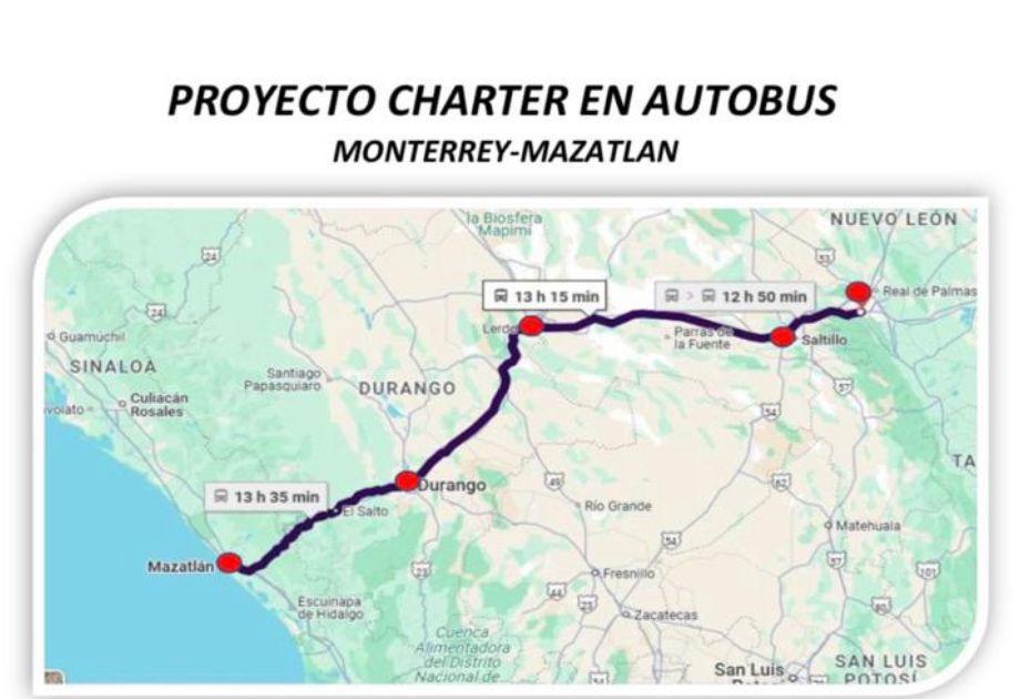 $!Amarra Mazatlán viajes chárter por carretera en lo que resta del año
