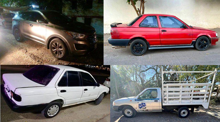 $!Policías de Culiacán aseguran siete vehículos con reporte de robo