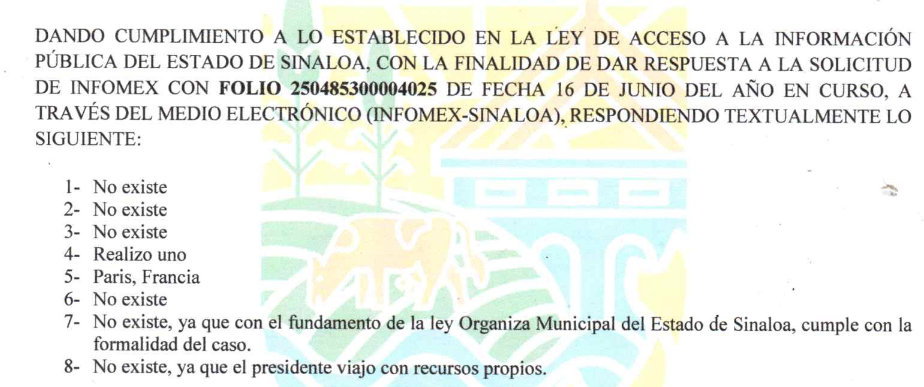 $!Alcalde de Elota informa a medias sobre sus viajes al extranjero