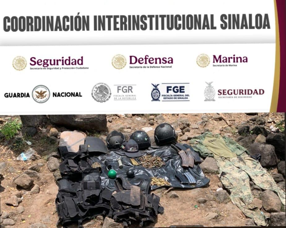 $!Inhabilitan dos campamentos improvisados y destruyen explosivos en Elota
