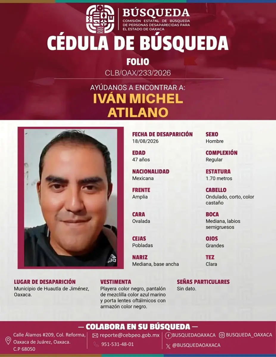 $!Buscan a Iván Michel Atilano, locutor de Radio Evolución desaparecido en Oaxaca