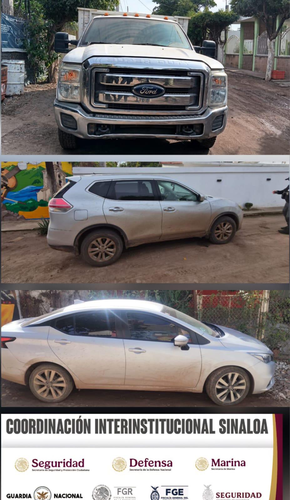 $!Aseguran 8 vehículos con reporte de robo entre Culiacán y Navolato