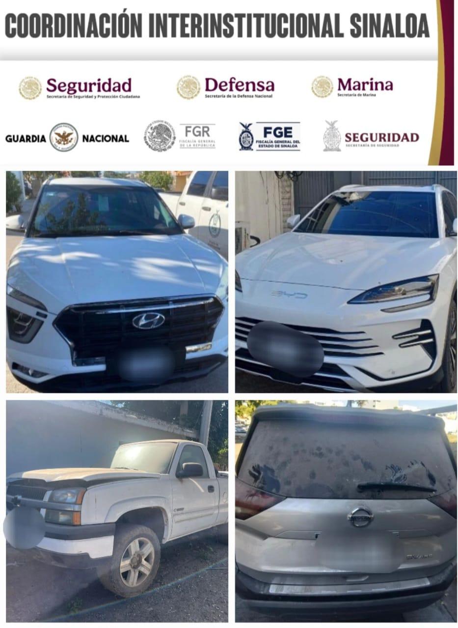 $!Recuperan 6 vehículos con reporte de robo en la sindicatura El Tamarindo, Culiacán