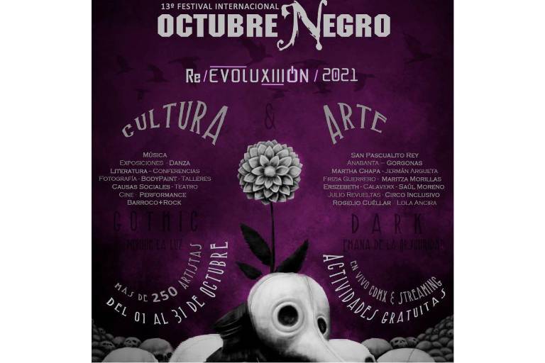 Ya viene el Festival Octubre Negro 2021, será presencial y virtual
