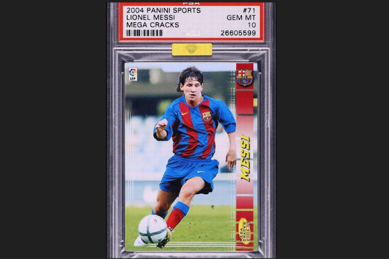 Venden tarjeta de novato de Lionel Messi en cifra récord