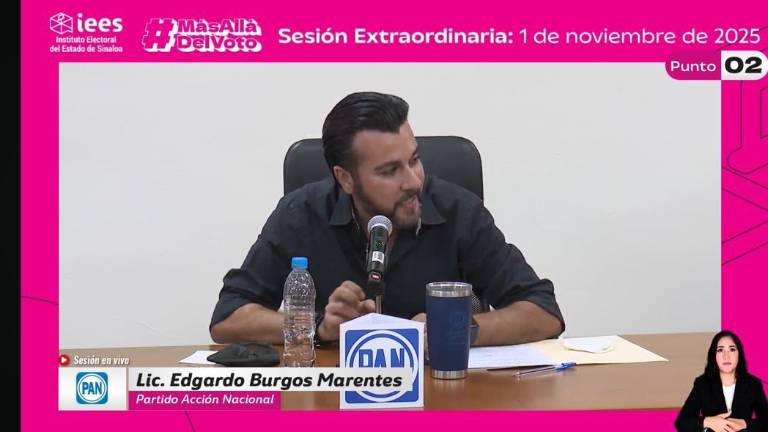 El representante del PAN ante el IEES, Edgardo Burgos Marentes, advierte del riesgo de que desaparezcan los órganos electorales.
